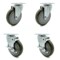 Service Caster 5 Inch Gray Polyurethane Wheel Swivel Top Plate Caster Set with 2 Brakes SCC SCC-20S514-PPUB-TP2-2-TLB-2 - alternate 1